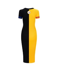 Staud Women's Gold/Black Pittsburgh Steelers Colleen Dress