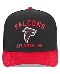 New Era Big Boys and Girls Black/Red Atlanta Falcons 2025 Nfl Draft A-Frame 9FIFTY Snapback Hat