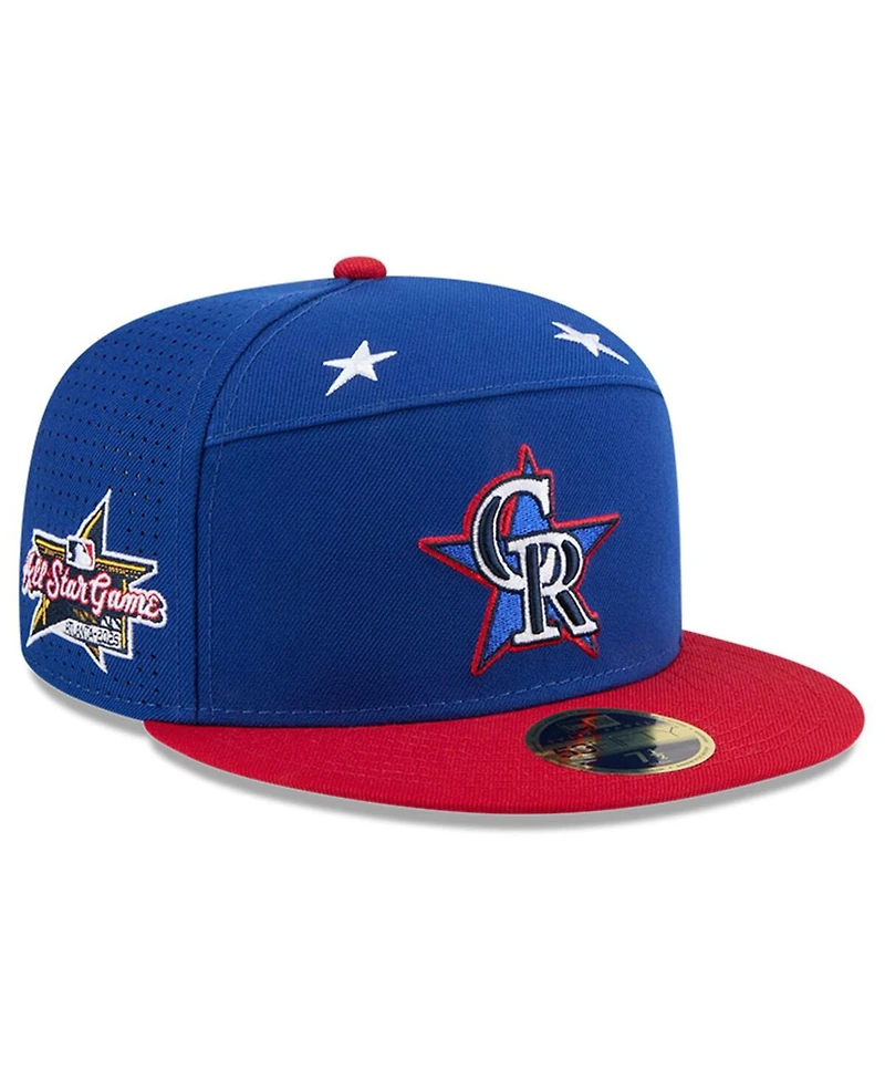 New Era Men's Blue/Red Colorado Rockies 2025 Mlb All-Star Game Workout Side Patch 59FIFTY Fitted Hat