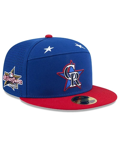 New Era Men's Blue/Red Colorado Rockies 2025 Mlb All-Star Game Workout Side Patch 59FIFTY Fitted Hat