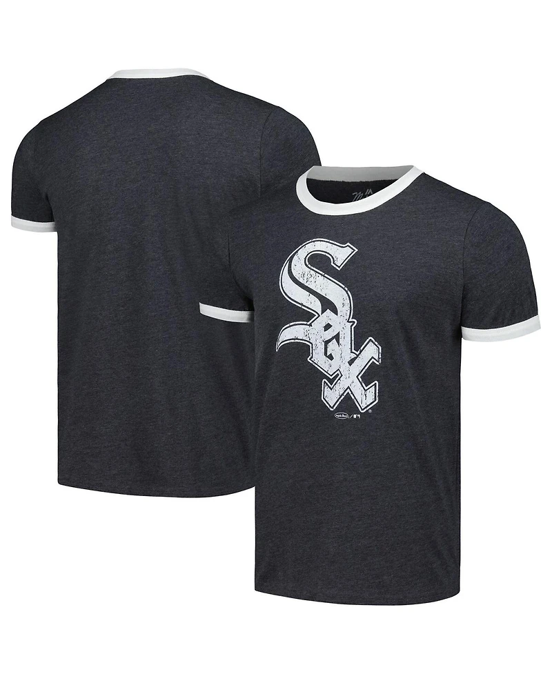 Majestic Men's Black Chicago White Sox Ringer Tri-Blend T-Shirt