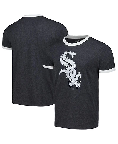 Majestic Men's Black Chicago White Sox Ringer Tri-Blend T-Shirt