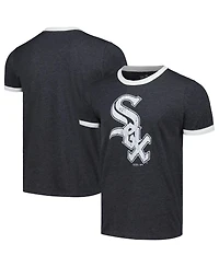 Majestic Men's Black Chicago White Sox Ringer Tri-Blend T-Shirt