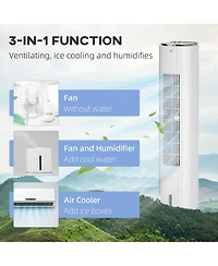 Homcom Portable Air Cooler and Humidifier Cooling Fan for Bedroom