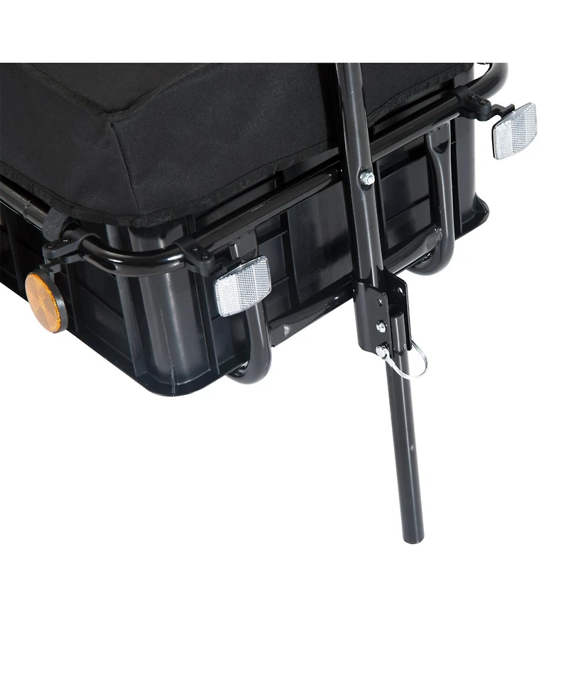 Aosom Double Wheel Internal Frame Enclosed Bicycle Cargo Trailer,