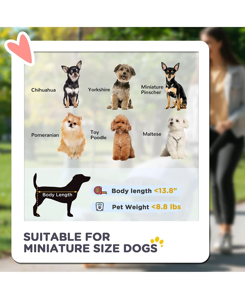 PawHut 3 in 1 Pet Stroller with Detachable Carrier for Mini Dogs and Cats