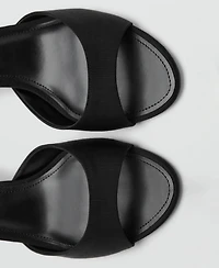 Mango Women's Kitten-Heel Strap Sandals