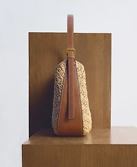 Mango Women's Natural Fiber Shoulder Bag