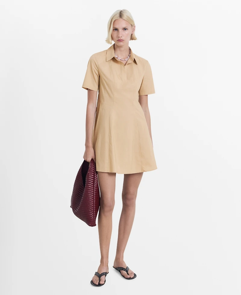 Mango Women's Short Shirt Dress
