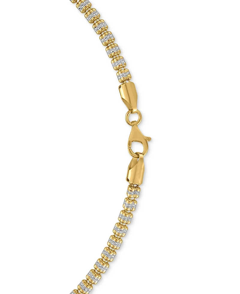 Men's Diamond-Cut Ice Chain Necklace in 14k Gold Over Sterling Silver, 22"