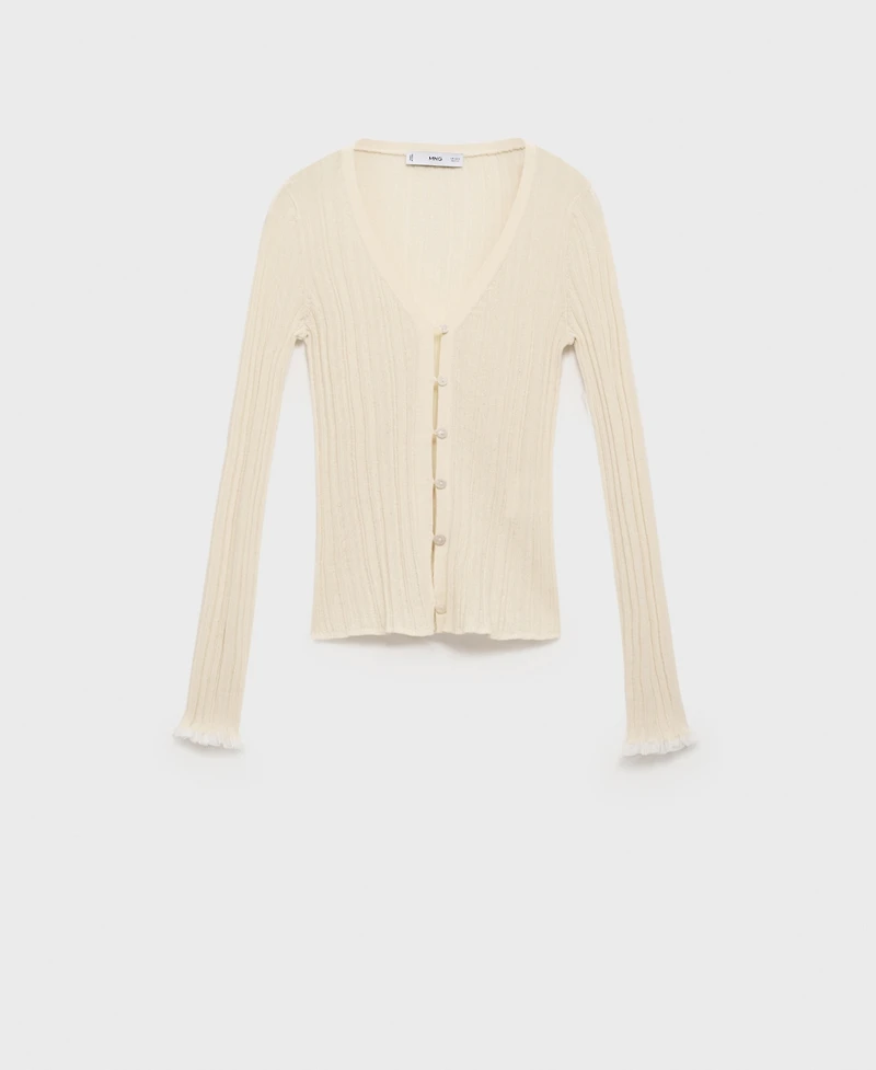 Mango Women's Contrast Trim Cardigan
