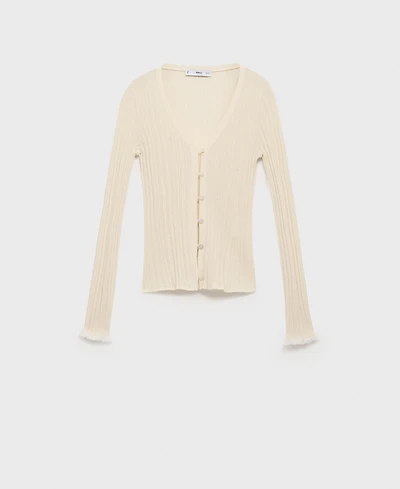 Mango Women's Contrast Trim Cardigan