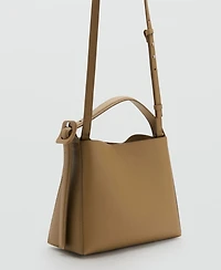 Mango Women's Buckle Mini Shopper Bag