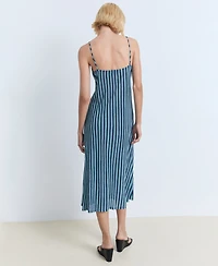 Mango Women's Striped Gathered Dress
