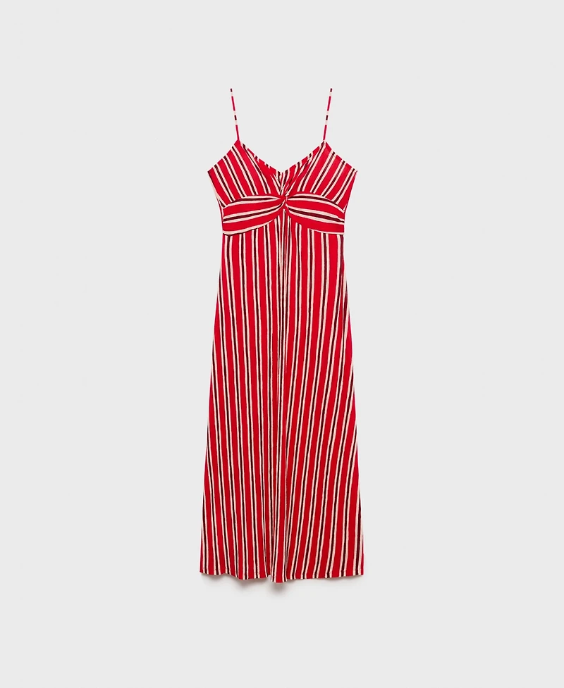 Mango Women's Striped Gathered Dress