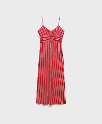 Mango Women's Striped Gathered Dress