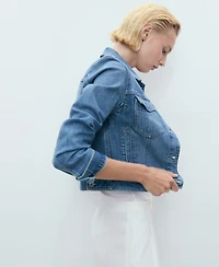 Mango Women's Pockets Denim Jacket