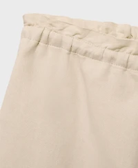 Mango Women's Straight-Fit Drawstring Linen Shorts