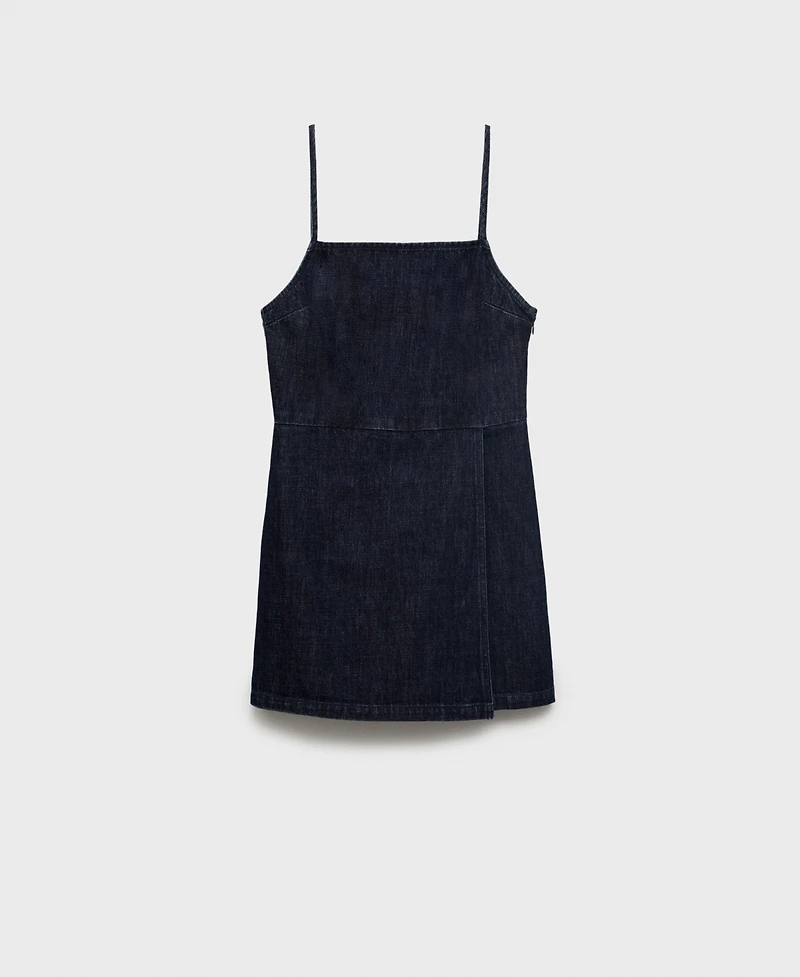 Mango Women's Short Denim Romper
