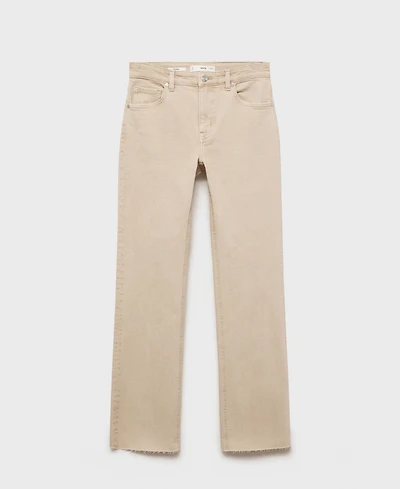Mango Women's Sienna Flared Cropped Jeans