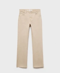 Mango Women's Sienna Flared Cropped Jeans