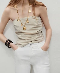 Mango Women's Sienna Flared Cropped Jeans