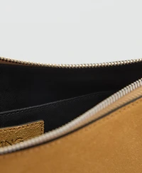 Mango Women's Medium Studded Suede Handbag
