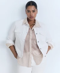 Mango Women's Pockets Denim Jacket