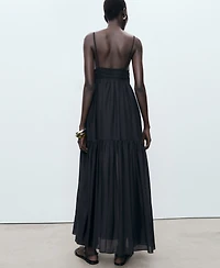 Mango Women's Lace Details Long Dress
