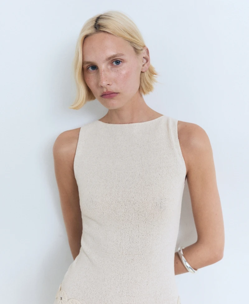 Mango Women's Belt Knit Dress