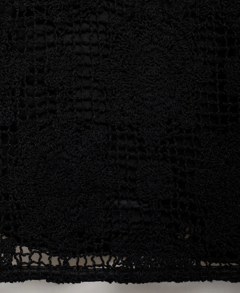 Mango Women's Crochet Short Dress