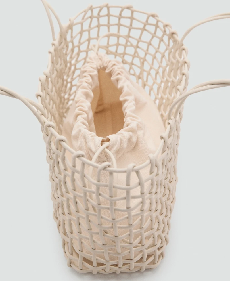 Mango Women's Braided Shoulder Bag