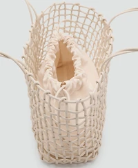 Mango Women's Braided Shoulder Bag