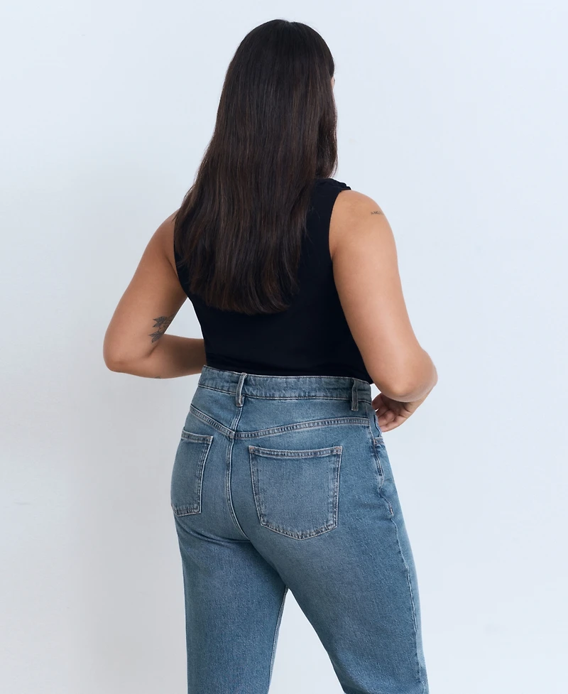 Mango Women's New Mom Comfort High-Rise Jeans