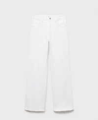 Mango Women's Danila Wide Leg High-Rise Jeans
