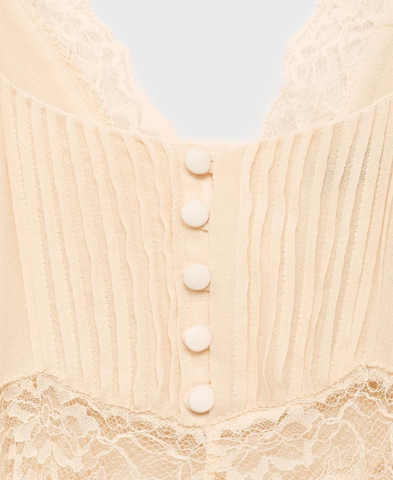 Mango Women's Lace Camisole Dress