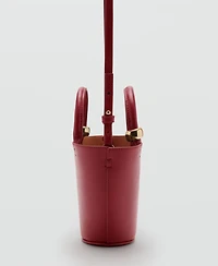 Mango Women's Metallic Detail Mini Shopper Bag