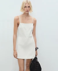 Mango Women's Short Denim Pinafore