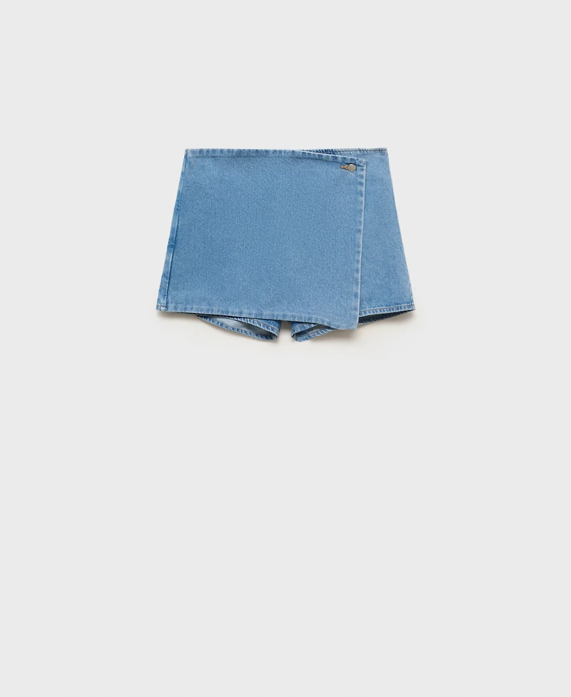 Mango Women's Wrapped Denim Skort