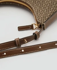 Mango Women's Printed Logo Shoulder Bag