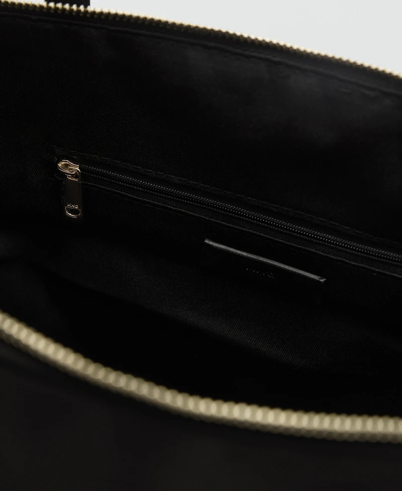 Mango Women's Nylon Shopper Bag