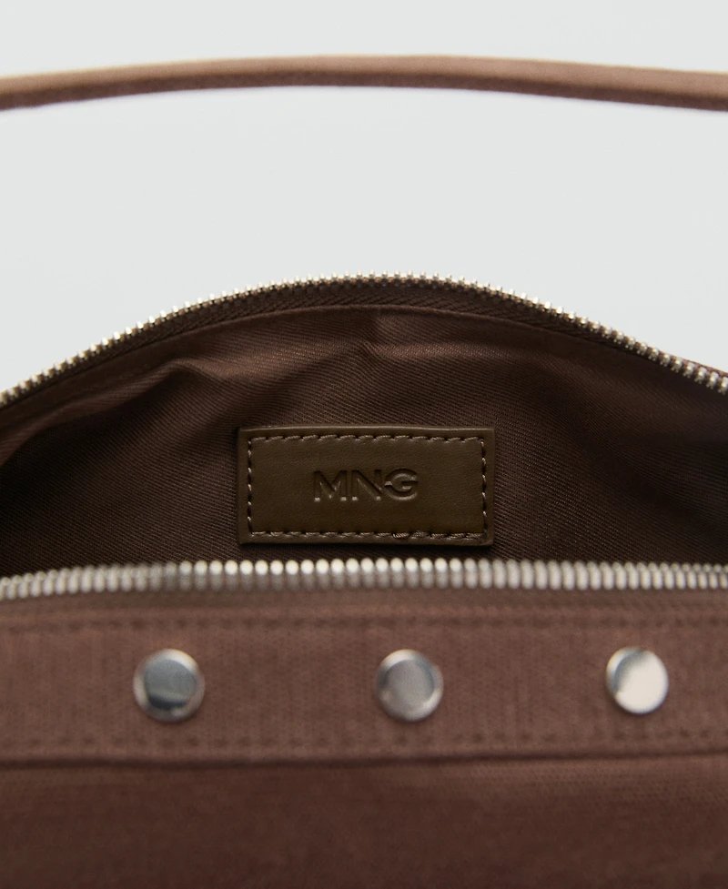 Mango Women's Studded Shoulder Bag