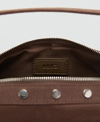 Mango Women's Studded Shoulder Bag