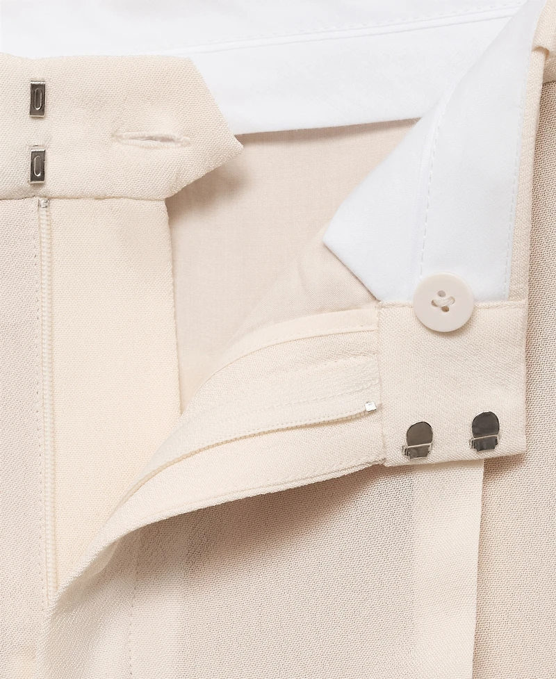 Mango Women's Straight-Fit Suit Pants