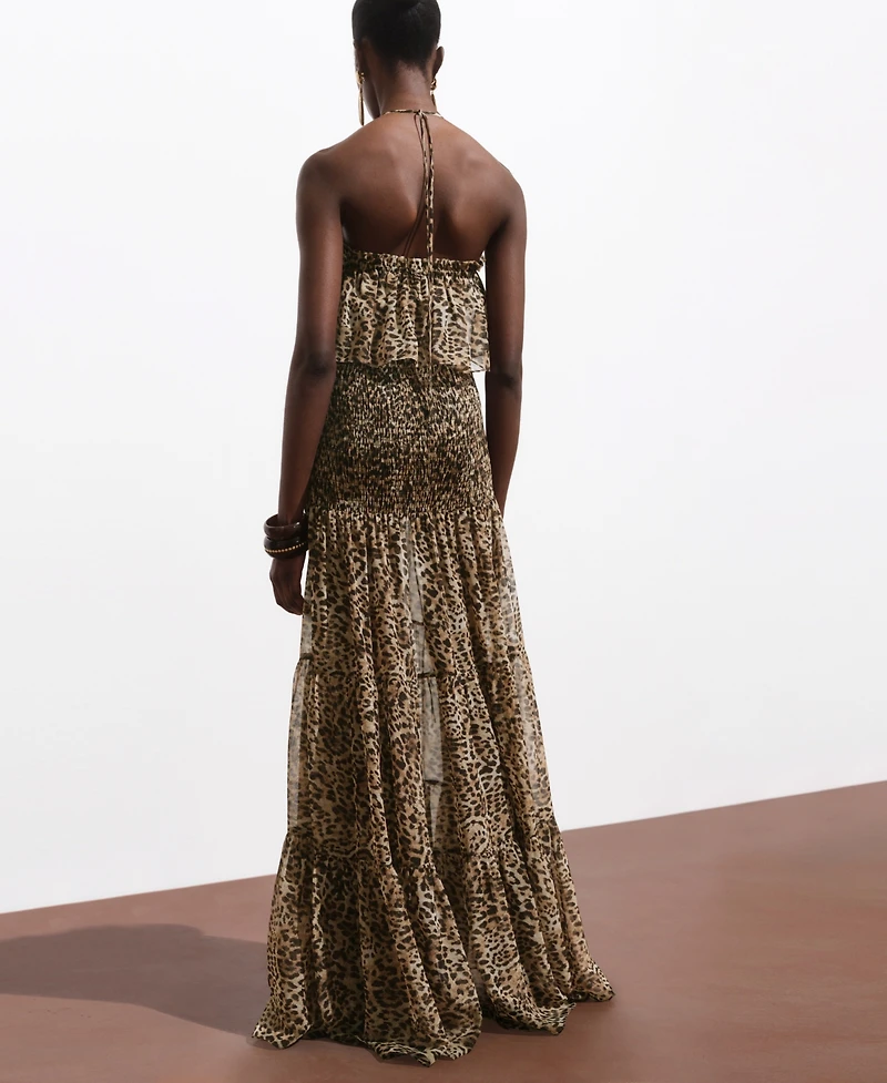 Mango Women's Leopard-Print Maxi-Dress
