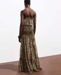 Mango Women's Leopard-Print Maxi-Dress