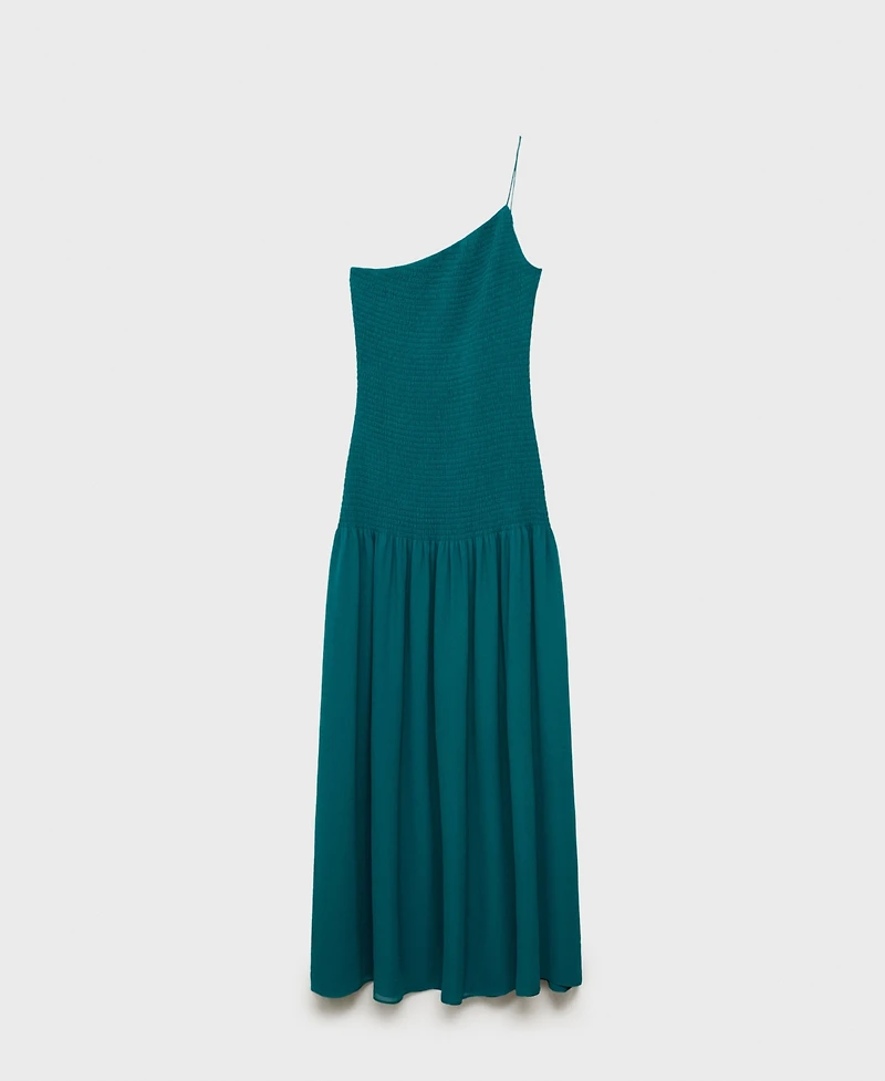 Mango Women's Gathered Body Asymmetrical Dress