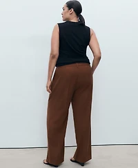 Mango Women's Straight Mid-Rise Pants