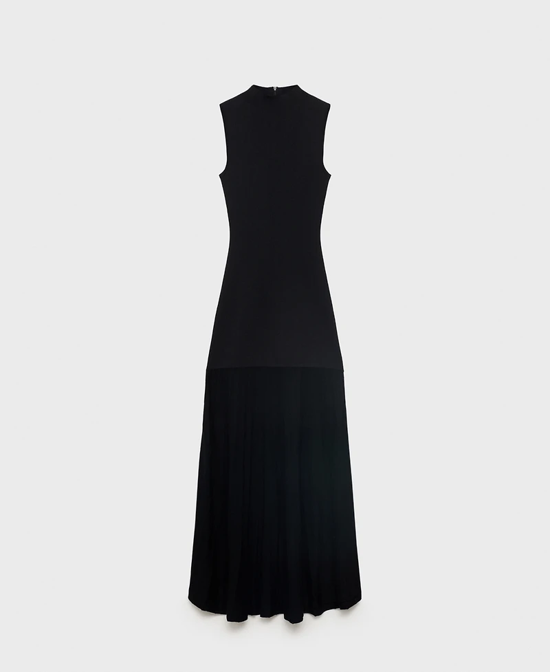 Mango Women's Perkins Collar Combined Dress
