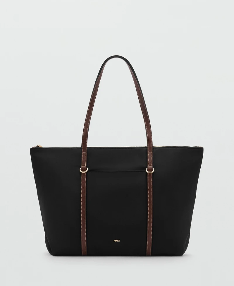 Mango Women's Double Handle Shopper Bag